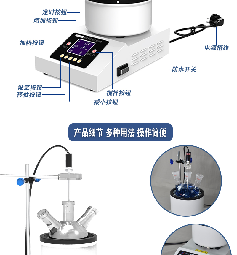 2工位 ZNCL-DG*3L智能数显磁力搅拌器(图9)