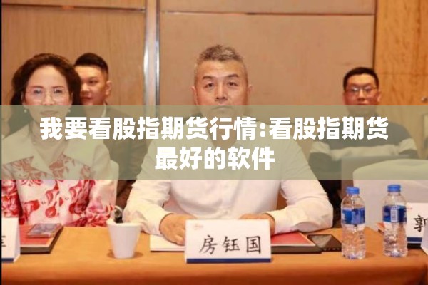 我要看股指期货行情:看股指期货最好的软件