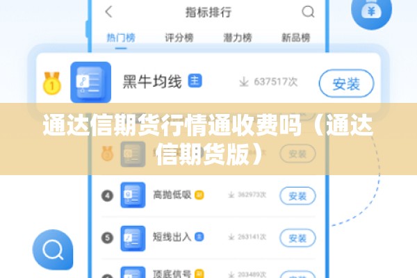 通达信期货行情通收费吗(通达信期货版) 通达信期货行情通收费吗(通达信期货版)