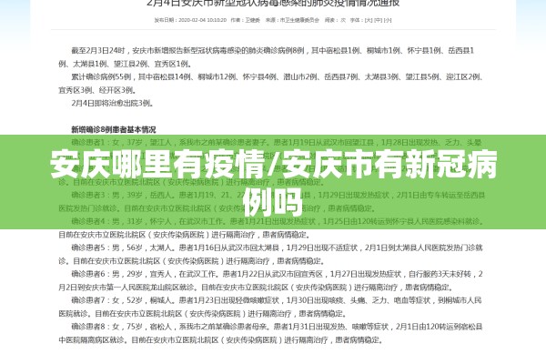 安庆哪里有疫情/安庆市有新冠病例吗 安庆哪里有疫情/安庆市有新冠病例吗