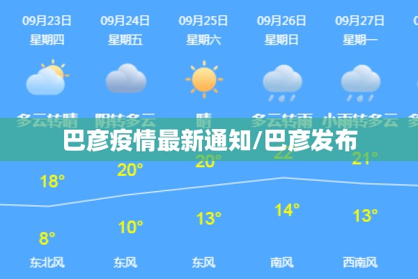 巴彦疫情最新通知/巴彦发布
