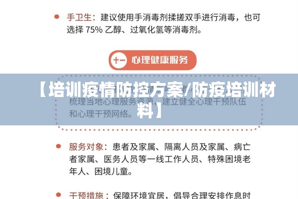【培训疫情防控方案/防疫培训材料】 【培训疫情防控方案/防疫培训材料】
