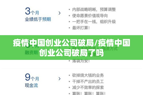 疫情中国创业公司破局/疫情中国创业公司破局了吗 疫情中国创业公司破局/疫情中国创业公司破局了吗