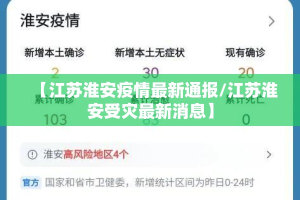 【江苏淮安疫情最新通报/江苏淮安受灾最新消息】