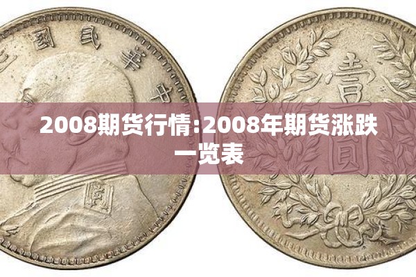 2008期货行情:2008年期货涨跌一览表