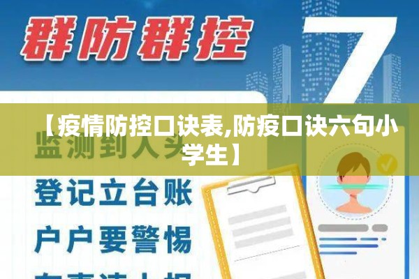 【疫情防控口诀表,防疫口诀六句小学生】 【疫情防控口诀表,防疫口诀六句小学生】