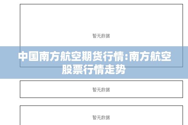 中国南方航空期货行情:南方航空股票行情走势