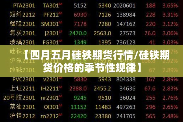 【四月五月硅铁期货行情/硅铁期货价格的季节性规律】