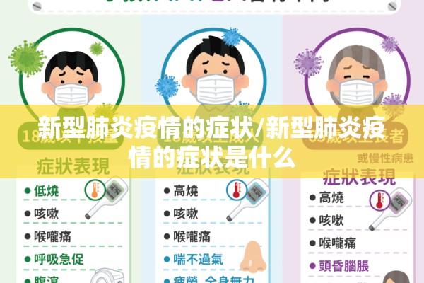 新型肺炎疫情的症状/新型肺炎疫情的症状是什么