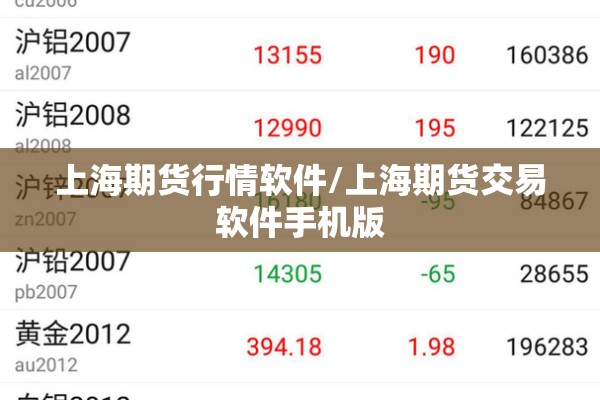上海期货行情软件/上海期货交易软件手机版