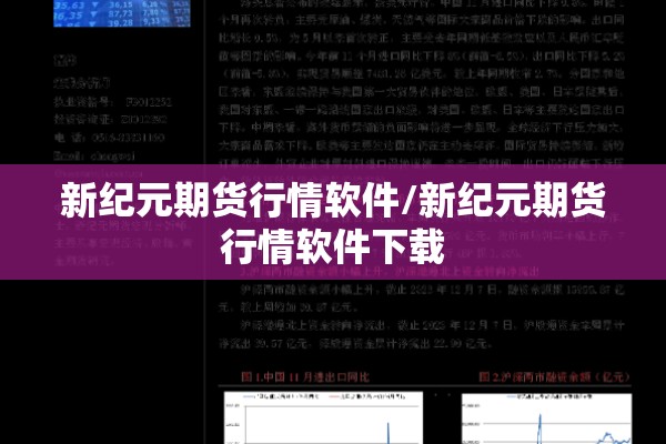 新纪元期货行情软件/新纪元期货行情软件下载