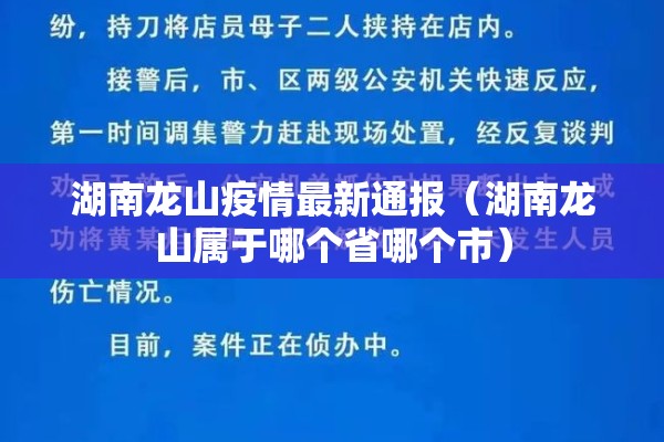 湖南龙山疫情最新通报（湖南龙山属于哪个省哪个市）