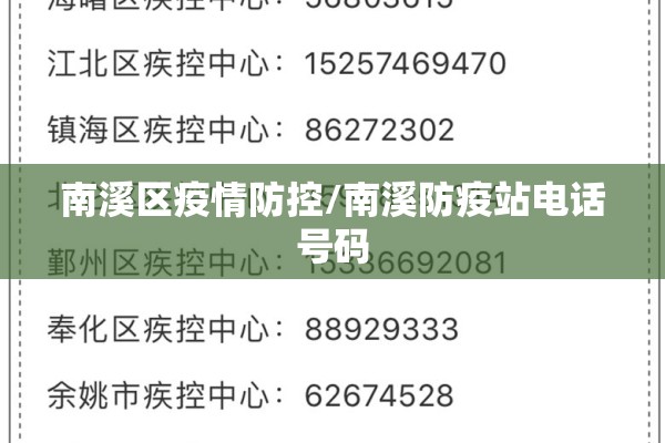 南溪区疫情防控/南溪防疫站电话号码 南溪区疫情防控/南溪防疫站电话号码