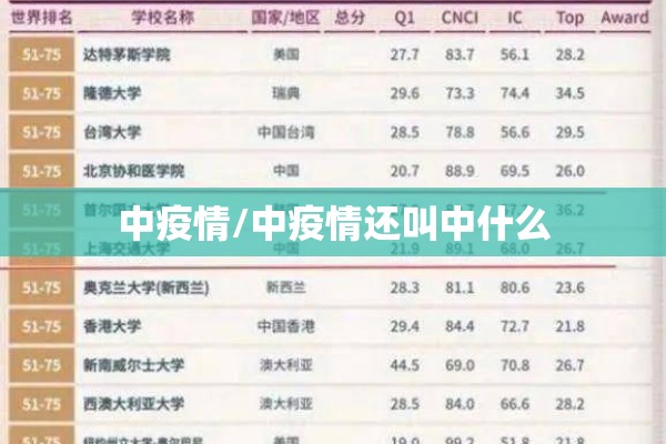 中疫情/中疫情还叫中什么