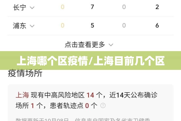 上海哪个区疫情/上海目前几个区
