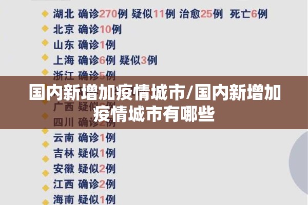 国内新增加疫情城市/国内新增加疫情城市有哪些