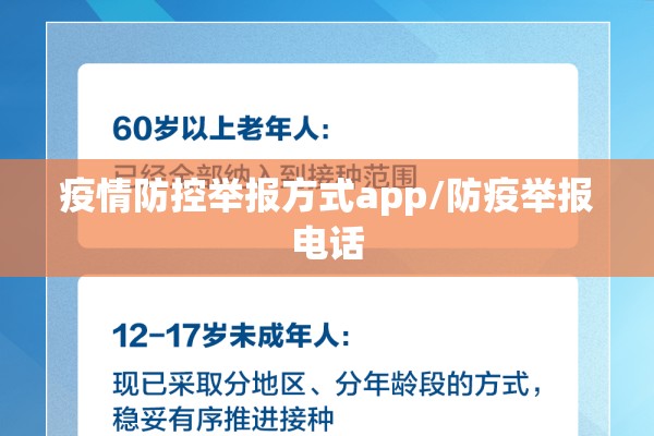 疫情防控举报方式app/防疫举报电话