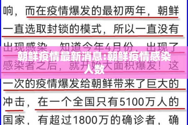 朝鲜疫情最新消息:朝鲜疫情感染人数