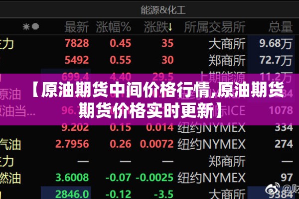 【原油期货中间价格行情,原油期货期货价格实时更新】