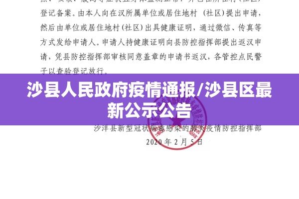 沙县人民政府疫情通报/沙县区最新公示公告