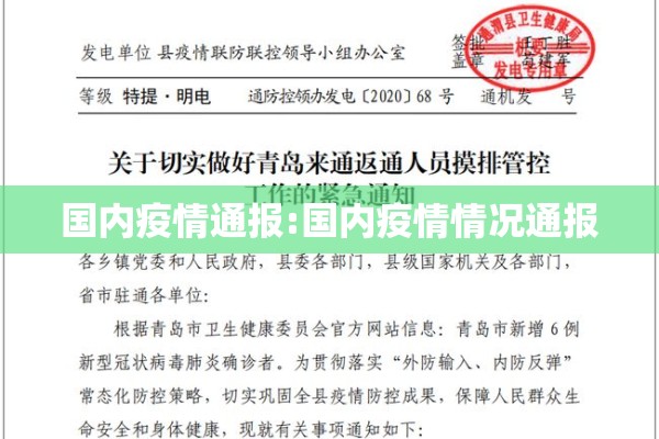 国内疫情通报:国内疫情情况通报